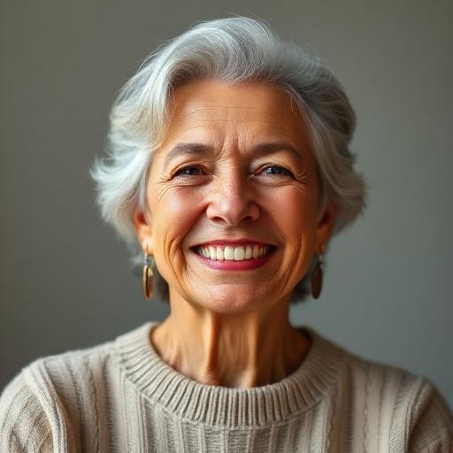 Foto de Dona Célia, paciente recuperada